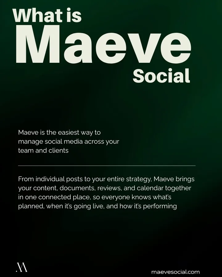 Maeve Social Instagram post titled What is Maeve Social