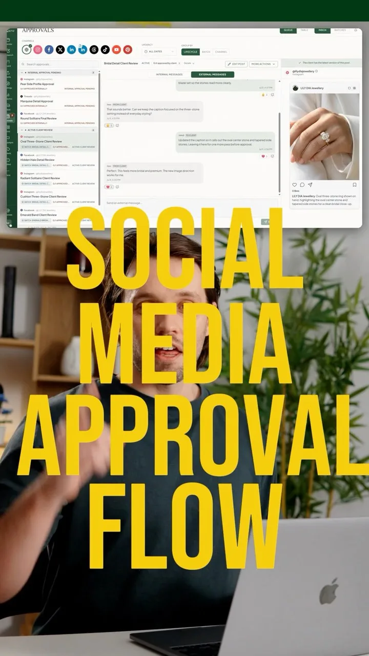 Maeve Social YouTube Short about the social media approval workflow for teams and clients